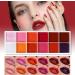 Lipstick Palette - Eyeshadow Palette - Moisturizing Kit Water Resistant Bright Shades High Pigmentation 12 Colors Lip Gloss Women Girls - Buy Online on GoSupps.com