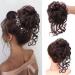 Hair part hair tie updos messy bun hair part hair pipe curly wavy big hair bun scrunchies extensions tousled updo hair parts for women girls (#33 (bronze brown)))