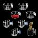 Vueinrg 8 piece of water plant pot Aquarium Plant holder Glass Cup pot with suction cups aquarium decorative shrimp landscape decorations