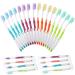 Disposable Toothbrush Toothbrushes Bulk Individually Wrapped Toothbrush Travel Tooth Brush Multi Color Tooth Brush for Hotels Guests Charity Church Homeless Kids Adult (24 Pieces)