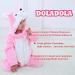Doladola Unisex Baby Hooded Cartoon Animal Romper | Pink Husky | 0-3 Months - Buy Online on GoSupps.com