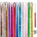 Wicwec Hair Tinsel 3400 Strands With Tools 44 Inch 12 Colors Fairy Hair Tinsel Kit Hair Tensile Holographic Glitter Tinsel Hair Extensions for Party  Birthday  Halloween  Christmas  Daily Life (12 Colors)