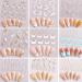 Gold Stripe French Nail Art Stickers - 9 Sheets 3D Self Adhesive Decals for DIY Manicure - Buy Online on GoSupps.com