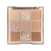 Pigmented Nude Eyeshadow Palette 9 Colors Blendable Long Lasting Eye Shadow Palettes Matte Shimmer Glitter Pearls Eye Shadow Makeup Cosmetics Kit