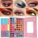 Shimmer Eyeshadow Palette 54 Colors Large Rainbow Eye Shadow - Waterproof High Pigmented Blendable Colorful Eyeshadow Palette for Holiday Cosmetics - Buy Online on GoSupps.com