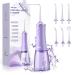 Sejoy Water Dental Flosser Pick for Teeth 280ML Portable Oral Irrigator Rechargeable Travel Irrigation Cleaner Professional Electric Flossing Cleaning Picks for Teeth Cleaning IPX7 Waterproof Purple
