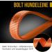 Oneigris Bolt Short Guide Dog Leash 30cm | Reflective Nylon Tiger Tooth Clip Soft Upholstery | Ideal for Medium & Large Dogs | Orange - Buy Online on GoSupps.com