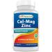 1 CAL MAG ZINC by Best Naturals - Essential Mineral Complex - Manufactured in a USA Based GMP Certified Facility and Third Party Tested for Purity. Guaranteed!! 180 Tablets