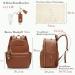 Miss Fong Leather Diaper Backpack - Large Capacity Baby Bag with Travel Bottles Keychain Diaper Pad & Stroller Hook - Brown - Buy Online on GoSupps.com