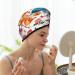 Super Absorbent Microfiber Hair Towel for Women | Flowers Birds and Butterflies Design | Quick Dry Coral Velvet Wrap for Long Curly Thick Hair - Buy Online on GoSupps.com