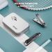 BEZOX Nail Clipper Set - Professional Ergonomic Toenail Clippers for Men and Women with Non-Slip Design, Nail File, and Tin Case - 2 Pcs Dark - Buy Online on GoSupps.com