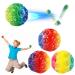 Collazoey 4 pieces Astro Jump Ball multi -color Space Moon Ball Galaxy Ball Moonball High jumping rubber ball bounce ball mini bouncing ball toy for kids party poison