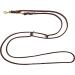 Dogeleine 5m Fat Leather Adjustable Dog Leash - Double Linen for Small & Large Dogs - Dark Brown - Buy Online on GoSupps.com