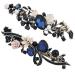 Cuhair 2 pieces vintage hair jewelry rhinestone hair clips flower-butterfly style spring hair clip clasp for women girls (multicolored)