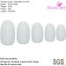 Bling Art Oval False Nails Gel Glossy Glitter French Manicure Fake Medium Tips with Glue (Pearl White Gel) - Buy Online on GoSupps.com