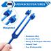 Chakra Tuning Forks Set for Healing - 7 Chakra+1 Soul Purpose Weighted Forks - Aluminum Alloy - Multicolour - Includes Rubber Mallet and Velvet Storage Bag - 126.22 Hz to 172.06 Hz Frequencies - Buy Online on GoSupps.com