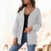 Gefomuofe Cardigans for Women Long Sleeve Cardigan for Women Pocket Jacket Cardigan Women's Blazer Cardigan Outerwear Elegant Shoulder Jacket Top Casual Top White L - Buy Online on GoSupps.com