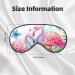 SSIMOO Flamingo Flowers Sleep Mask | Adjustable Breathable Eye Mask for Comfortable Sleep | Fashionable Black Design - Buy Online on GoSupps.com