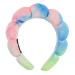 YUXIANLB Spa Headbands for Washing Face Tie Dye Bubble Skincare Headband for Women Puffy Makeup Headbands for Face Washing Mask Makeup Removal Shower Skin Care Headbands for Women Hair Accessory Colorful 1