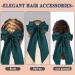 ZhongShuang Green Hair Bow Green Big Hair Bows for Women Solid Color Bow Hair Clips with Long Ribbon French Barrette Clip Soft Satin Silky Hair Bows Cute Gifts for Women Girls - Buy Online on GoSupps.com