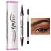 Amesor Dual-ended eyebrow pencil eyebrow pencil 2-in-1 waterproof eyeliner pencil with eyebrow pen double-headed eyebrow pencil