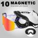 Vgooar OTG Ski Goggles with Magnetic Detachable Lens - Frameless Cylindrical Lens in Red | International Shipping Available - Buy Online on GoSupps.com