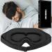 Sleep Mask for Women Men 3D Contoured Cup No Pressure Eye Mask for Sleeping Adjustable Soft Night Blindfold Eye Cover (Black)