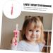 Tovinanna 4-Piece Children's Toothbrush Set - Toddler Training Manual Brushes for Travel & Cleaning - Cute Pink Baby Accessories - Buy Online on GoSupps.com