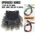 Gray Afro Puff Drawstring Ponytail with Replaceable Bangs - Short Afro Curly Hair Bun Clip in Hairpiece - Buy Online on GoSupps.com