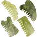 EXCEART Massage Comb 4pcs Jade Massage Combs Guasha Scraping Massagers Natural Massage Jade Stones Body Scratch Massage Tool