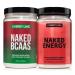 NAKED Cherry Lime Pre Workout & BCAA Bundle Vegan Clean Energy (30 Servings) + 2:1:1 BCAA Powder (34 Servings) for Performance & Recovery