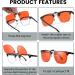 Clip-On Blue Light Blocking Glasses - Reduce Eye Strain Improve Sleep | Flip-Up TS103 Orange - Buy Online on GoSupps.com