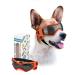 PETLESO Dog Goggles Dog Safety Goggles Dog Sunglasses Anti-UV Protection Eye Protection for Small/Medium Dogs Orange-1