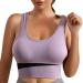 Mkiuhnj Sport BH stronger stop for jogging women's sports bras with straps padded medium hold yoga-bra workout-bra workout tops for women Top abdominal free tip for fitness running yoga gray xl
