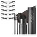 Eyebrow Stamp Kit Brow Stencil for Perfect Brows with 10Pc Eyebrow Stencils  Waterproof Eye Brow Pomade Long Lasting Brow Makeup  Pigmented & Easy to Use - Black Brown-B