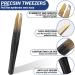 Andibro Eyebrow Hair Removal Tweezers Stainless Steel Precision Eyebrow Pluckers Non-Slip Handles No Gaps Professional Flat Tip for Ingrown Facial Hair Lashes Home Men Women Beauty Salon(slanted tip) - Buy Online on GoSupps.com