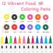 12 Colors Double Sided Edible Markers - Food Grade Pens for Decorating Cookies, Fondant, Desserts - Gourmet Writer for Baking & Easter Eggs - Buy Online on GoSupps.com