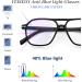 Feizedy Retro 70s Reading Glasses with Blue Light Filter | Square Nerd Glasses for Men & Women | Clear Lens Computer Glasses B0068 +1.00 Black - Buy Online on GoSupps.com