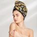 Hair Towel Wrap with Button - Quick Drying Hair Turban & Head Towel (Mushrooms Honeycomb) - Perfect for Fast Hair Drying - Buy Online on GoSupps.com
