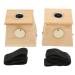 Moxibustion Box 2 Pieces Single Hole Bamboo Moxibustion Box Moxa Roller Stick Holder Acupuncture Moxibuting Tool