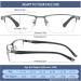 2 Pack Multifocus Progressive Reading Glasses for Men | Blue Light Blocking | TR90 Arm Metal Frame | Multifocal Readers | Grey Frame | 1.0x - Buy Online on GoSupps.com