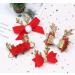 Anewish Christmas Hair Clips for Girls - 4-Piece Glitter Antlers & Bow Knot Set | Festive Red Hair Jewelry - Buy Online on GoSupps.com