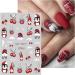 Christmas Nail Stickers 9 Sheets Self-Adhesive Nail Decal Socks Snowflake Red Nail Art Decoration Design Supplies - Buy Online on GoSupps.com
