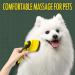 BORUHOLI Self-Cleaning Slicker Brush and Comb Kit for Dogs, Cats, and Pets - Deshedding Tools (Yellow) - Buy Online on GoSupps.com