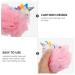 Minkissy 2Pcs Unicorn Shower Loofah - Exfoliating Bath Mesh Pouf Balls for Kids & Adults - Pink Unicorn Body Scrubber - Buy Online on GoSupps.com