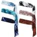 Whaline 6Pcs Sport Headband Tie Dye Elastic Head Wrap Multicolored Tie Back Sweatband Non Slip Tennis Tie Hairband for Men Women Working Out Running Athletics Birthday Gift