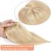 Elailite Mono Hair Part Real Hair Topper for Women | 150% Density Clip-In Extensions | Remy Smooth 10-25cm | #18/613 Ash Blonde & Bleached Blonde - Buy Online on GoSupps.com