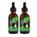 Huile de ricin noire jama caine biologique pour la croissance des cheveux nourrit les cils et les sourcils soins du cuir chevelu de la peau et des ongles 60ml (2PCS)