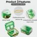 Weekly Pill Organizer - 7 Compartment Portable Moisture-Proof Travel Case for Vitamins Supplements & Medication - Green - Buy Online on GoSupps.com
