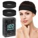 PENCLE Disposable Spa Facial Headbands Black Stretch Headband Hair Bands Adjustable Elastic Non-Woven Soft Fabric for Women Girls Skin Care Makeup Washing Face Salon Each has Individual Package (102 PCS)